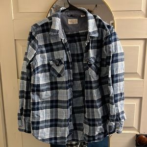 Blue plaid flannel